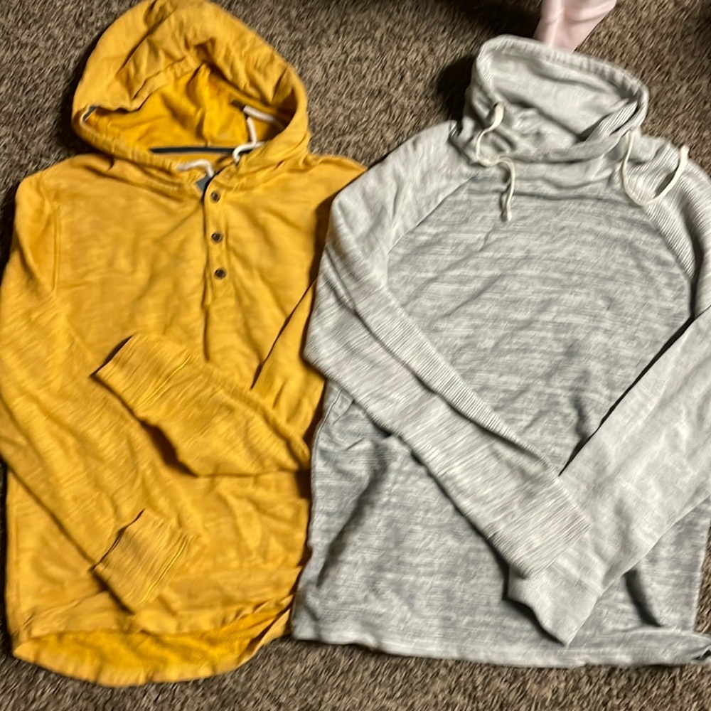 Two NWOT men’s Express Large hoodie and cowl neck sweatshirt Never worn!